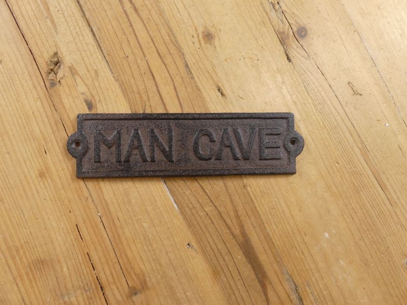 CAST IRON "MAN CAVE" SIGN
