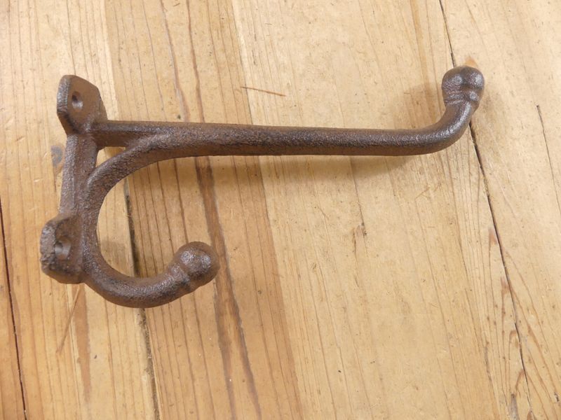 Rustic Heavy Duty Cast Iron Hook, 7 1/2 Rustic Heavy Duty Cast Iron Hook, 7 1/2" Long