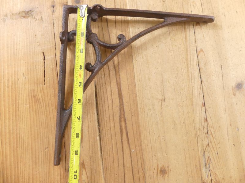 LARGE CAST IRON BRACKERS 9 3/4" X 9 3/4"