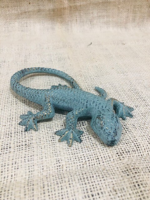 CAST IRON LIZARD PAPER WEIGHT FIGURE