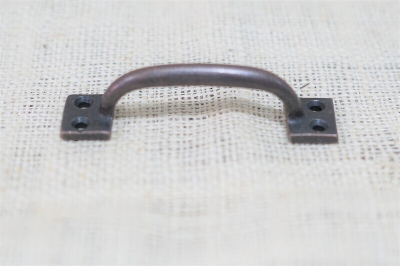 SMALL CAST IRON HANDLE / DRAWER PULL 4" LONG (ANTIQUE COPPER COLOR)