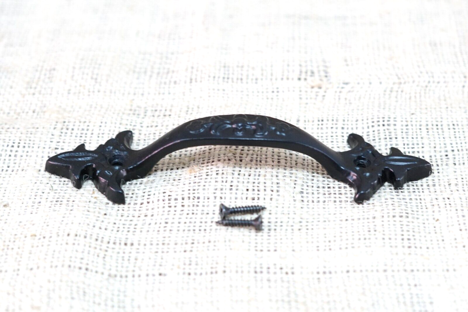 CAST IRON DURABLE BLACK HANDLE 6 1/4"