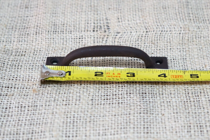 SMALL CAST IRON HANDLE / DRAWER PULL, 4" (RUSTIC BROWN COLOR)