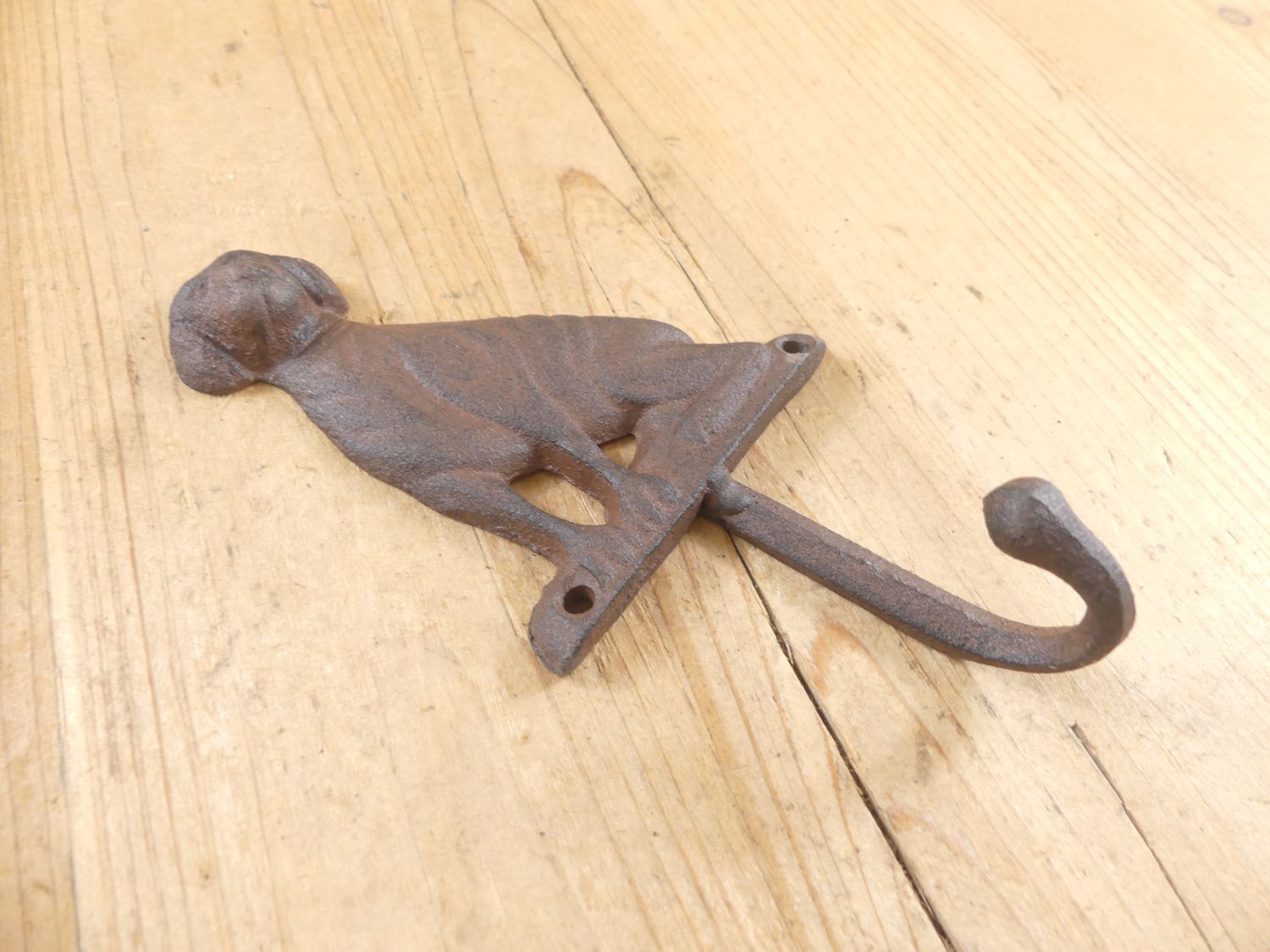 LARGE CAST IRON DOG HOOK