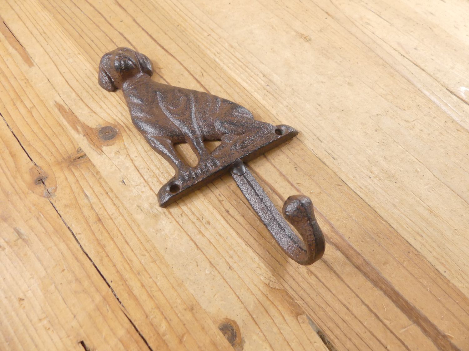 LARGE CAST IRON DOG HOOK