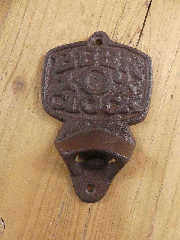 Cast Iron Beer O' Clock Bottle Opener Cast Iron Beer O' Clock Bottle Opener