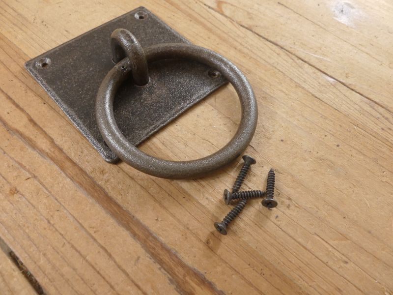 HAND FORGED IRON CHEST HANDLES, BIN DRAWER PULLS, DOOR PULLS, 3 1/4"