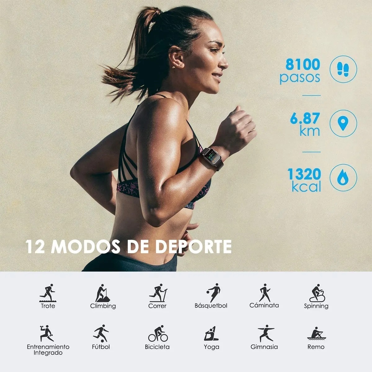 Reloj Inteligente Smartwatch SoundPeats Bluetooth Sumergible