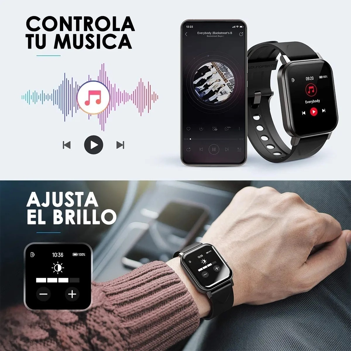 Reloj Inteligente Smartwatch SoundPeats Bluetooth Sumergible