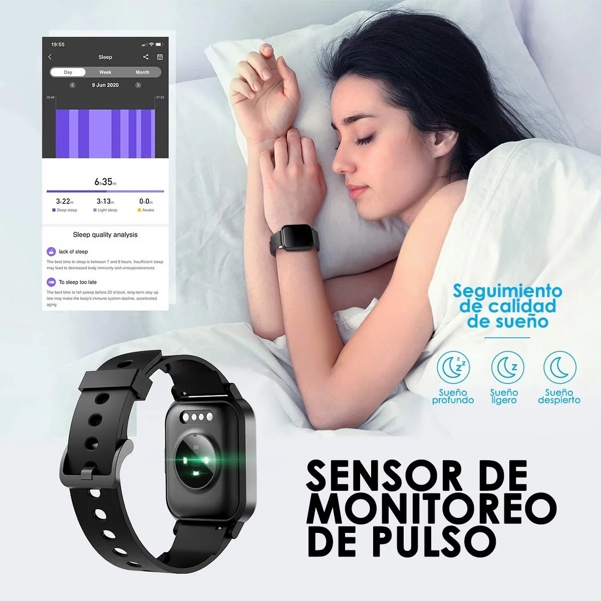 Reloj Inteligente Smartwatch SoundPeats Bluetooth Sumergible