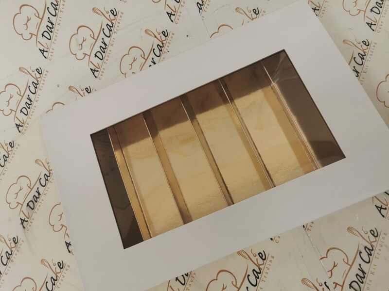 Sweet box with window and six lines