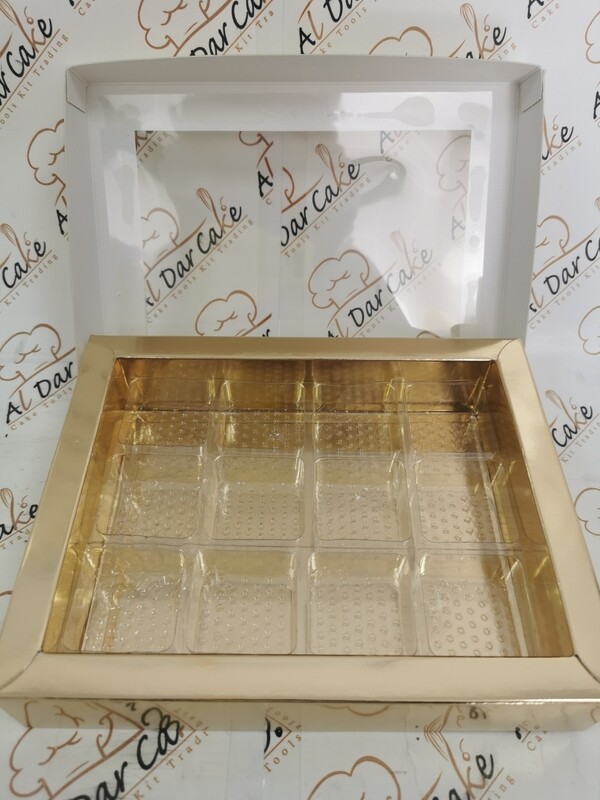 Gold box with 12 divider square