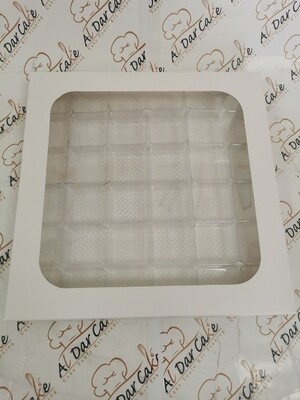 White sweet box 36 square divider