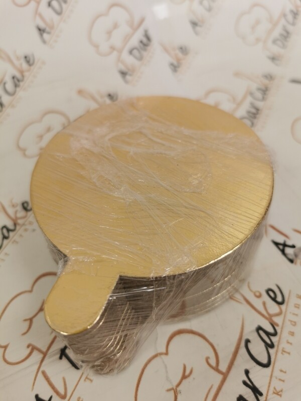 Mini Cake Board RND Gold 8.5cm