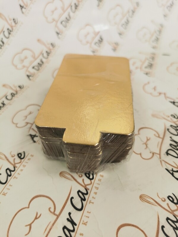 Mini Cake Board RECT Gold 10.5x6.5 cm
