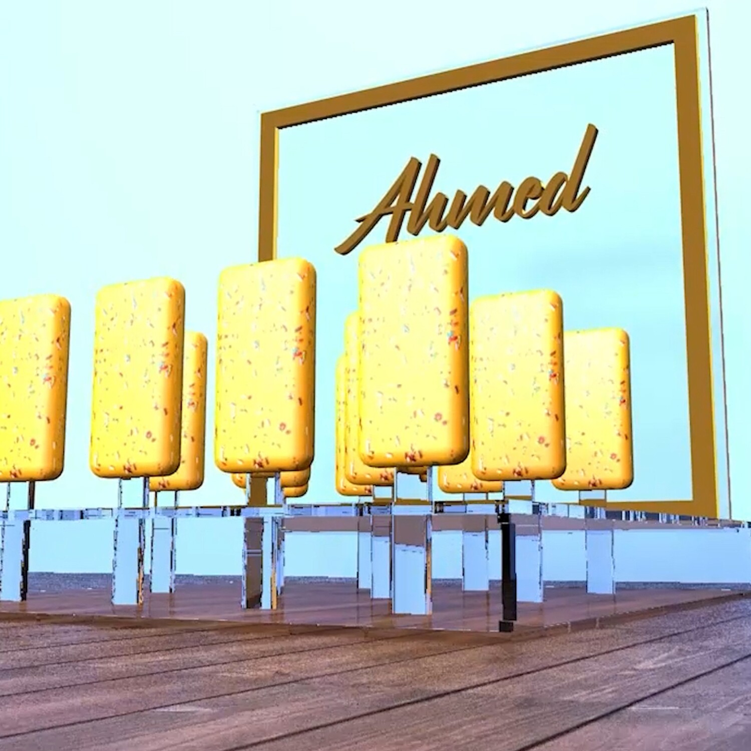 Ice Cream Sticks Stand (Customized Name)