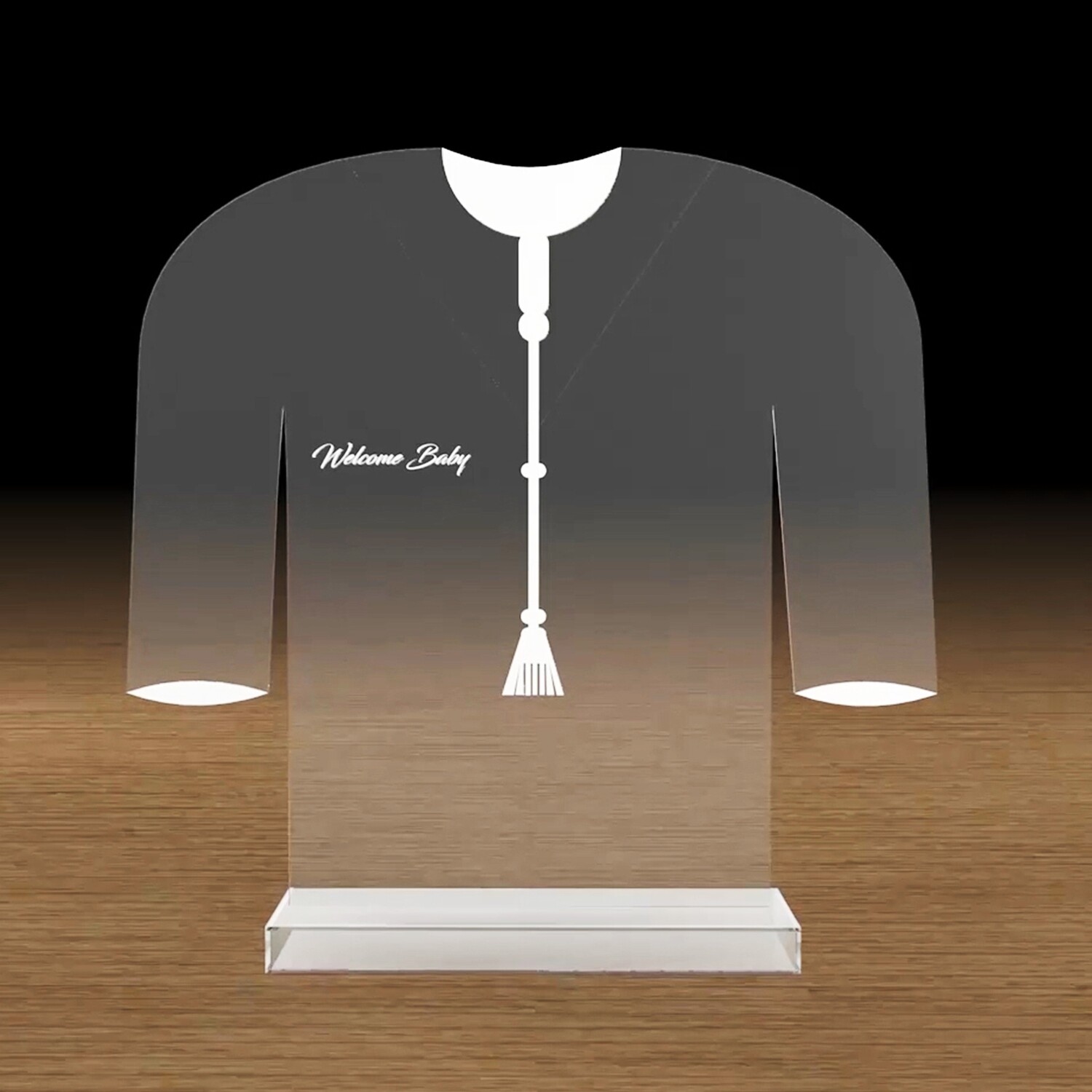 BABY BOY SHIRT STANDEE WITH CUSTOMIZED NAME