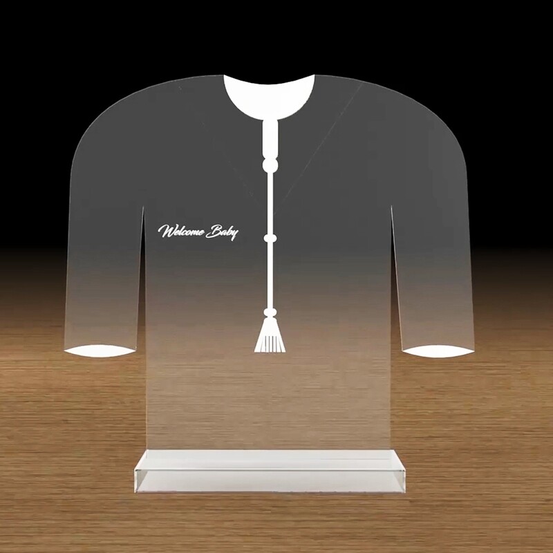 BABY BOY SHIRT STANDEE WITH CUSTOMIZED NAME
