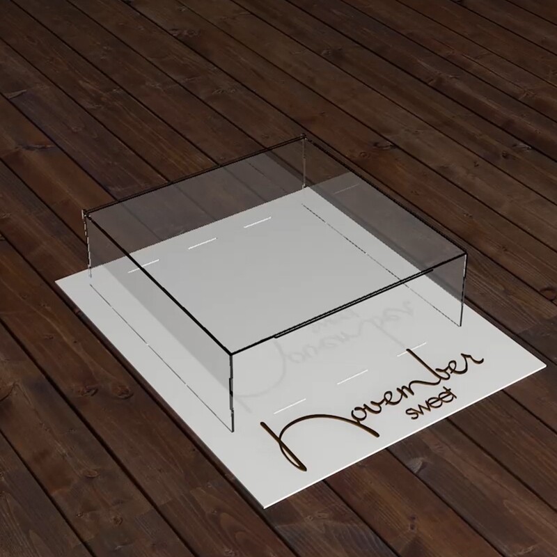 CAKE BOX WITH CUSTOMIZED LOGO OR NAME ON THE BASE FRONT