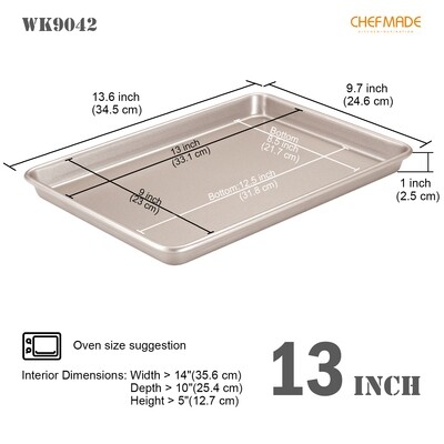 Non-Stick Carbon Steel Cookie Sheet Pan 13-Inch
