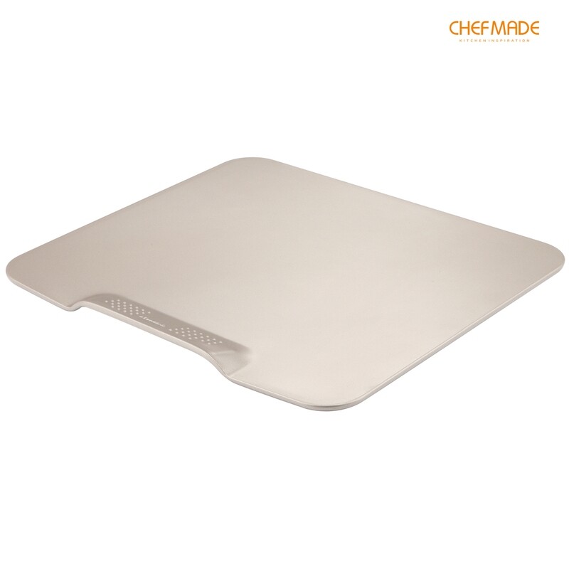 Non-Stick Carbon Steel Cookie Sheet Pan One-Handed Gripping Rimless 12-Inch