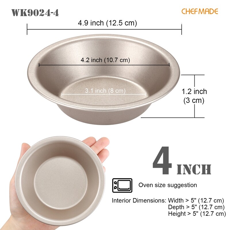 Non-Stick Mini Pie Pan Set 5" (4Pcs)