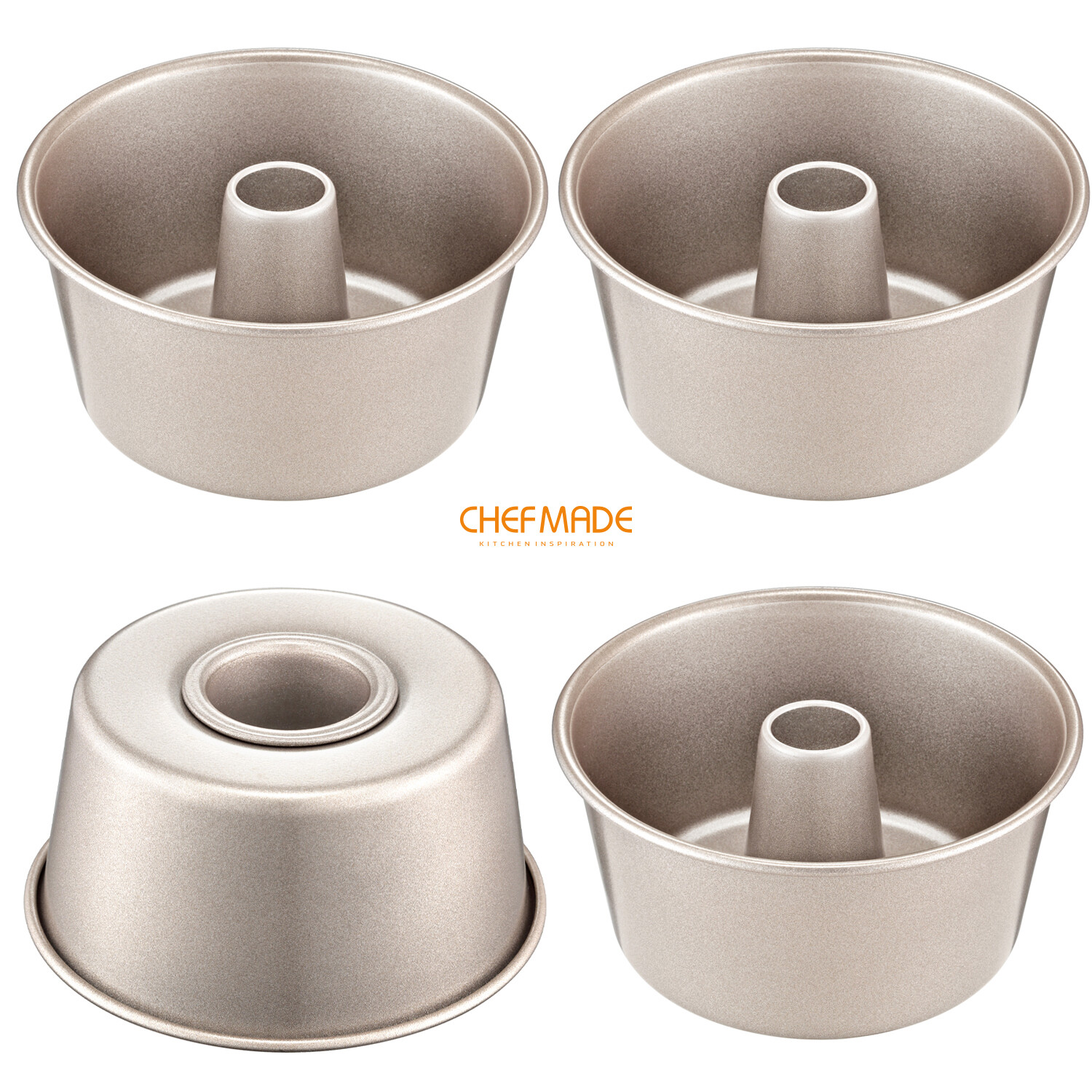 Non-Stick Mini Angel Food Pan Set 3.5&quot; (4Pcs )