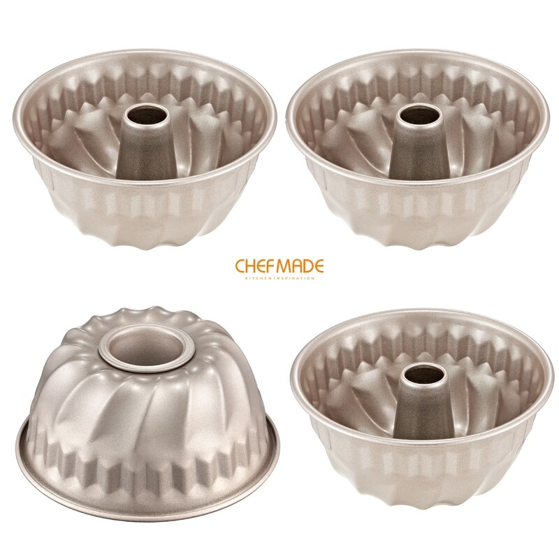 Non-Stick Mini Tube Pan Set 4&quot; (4Pcs)