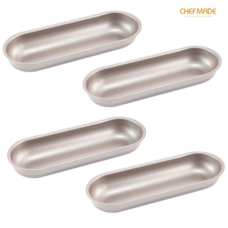 Non-Stick Mini Hotdog Pan Set 7&quot;(4Pcs)