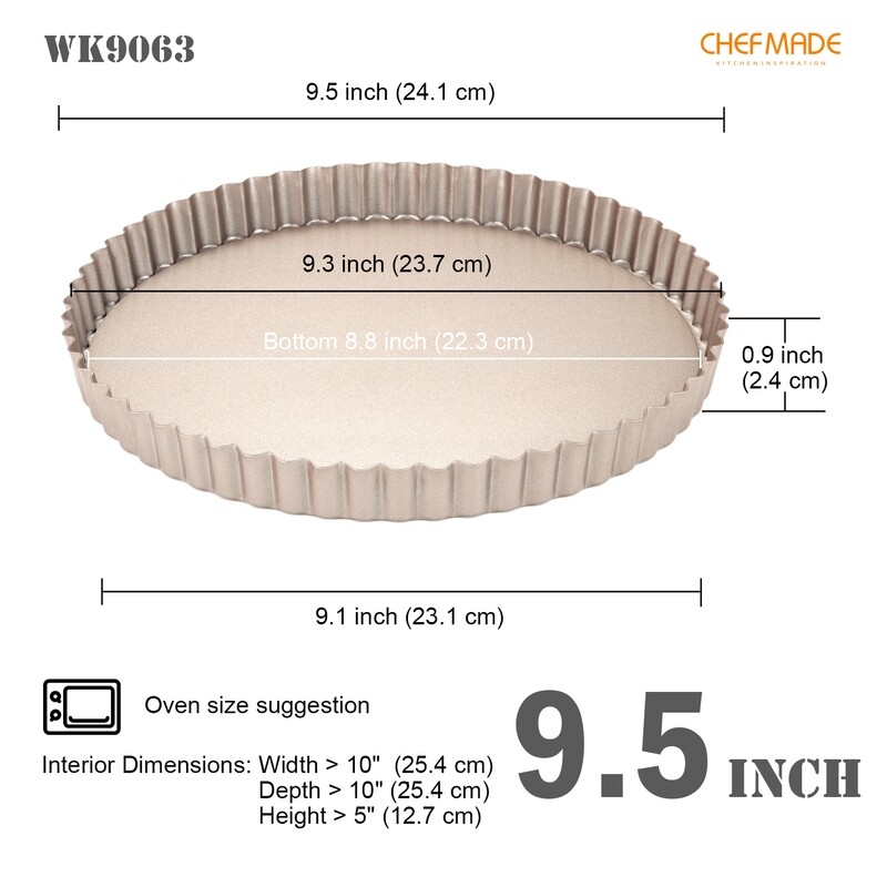 Non-Stick Quiche Loose Bottom Pan 9.5"