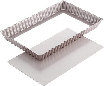 Non-Stick Rectangle Quiche Loose Bottom Pan 11"