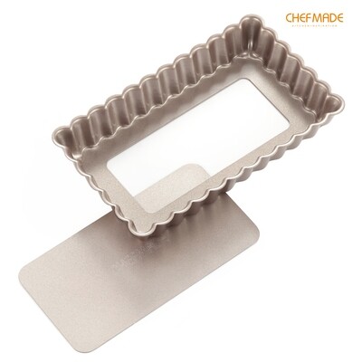 Non-Stick Rectangle Quiche Loose Bottom Pan 4x7&quot;