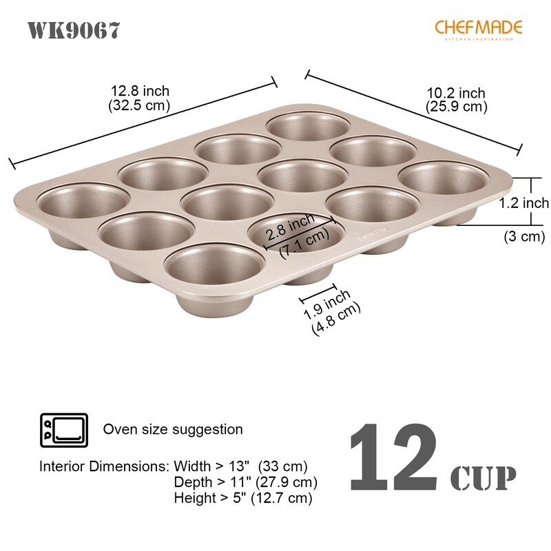 Non-Stick Cupcake Muffin Pan 12-Cav