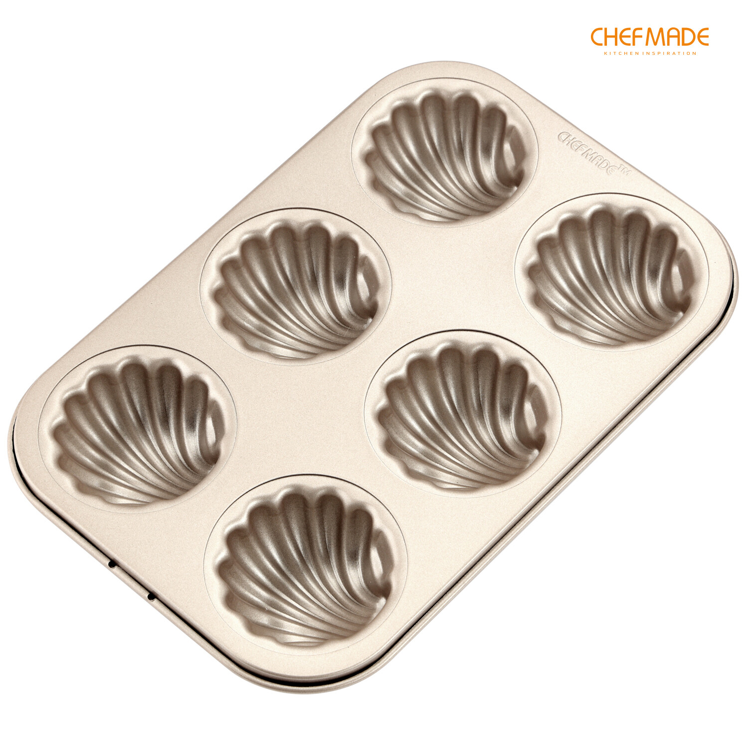 Non-Stick Spherical Shell Madeline Mold Pan 6-Cav