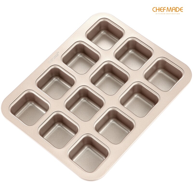 Non-Stick Square Muffin Pan 12-Cav
