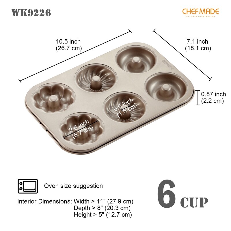 Non-Stick Pattern Donut 6-Cav