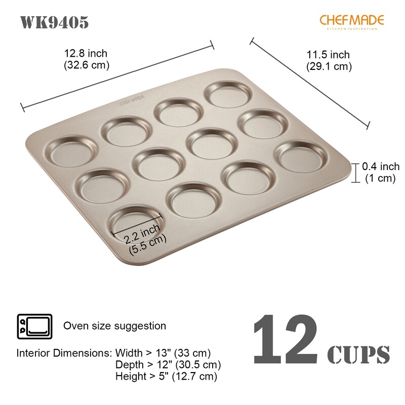 Non-Stick  Whoopie Muffin Pan 12-Cav
