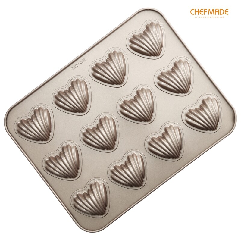 Non-Stick Heart-shaped Shello Madeline Pan 12-Cav