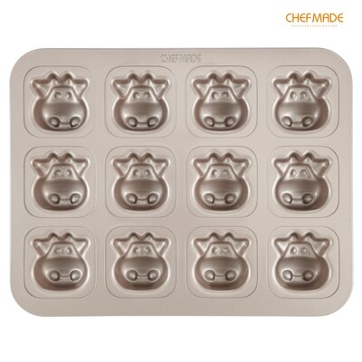 Non-Stick Animal Muffin Pan 12-Cav