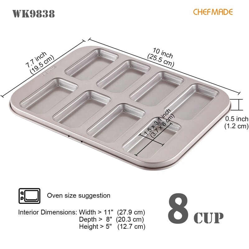 Non-Stick Muffin Financier Pan 8-Cav
