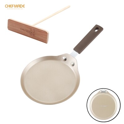 Non-Stick Mini Crepe Pan with Bamboo Spreader 8-Inch