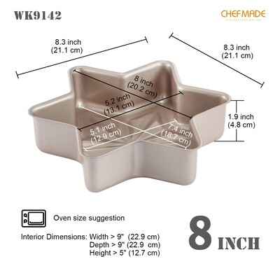 Non-Stick Star-Shaped Cake Pan 8-Inch