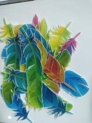 Edible Wafer tropical feathers [wpc-053]