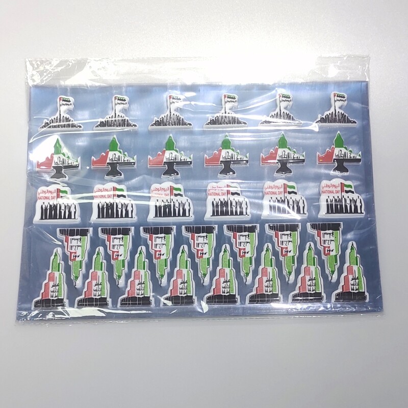Burj Khalifa SHape Chocolate Transfer Sheet Nationa Day UAE 4 Unique Designs