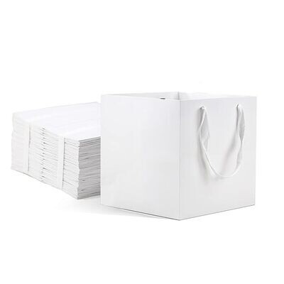White Paper Bags with handles