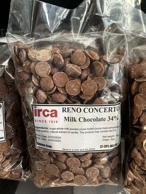 IRCA RENO MILK CHOCOLATE 34% 1KG