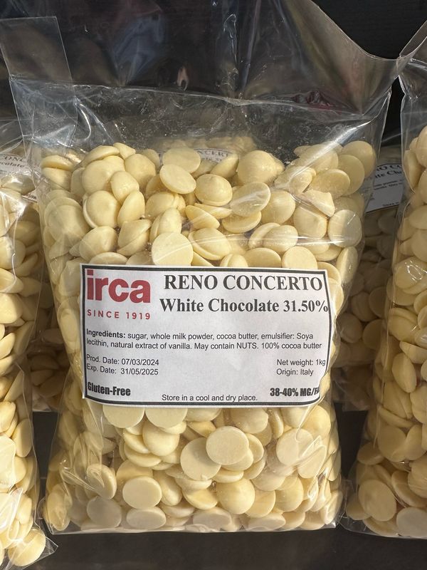 IRCA RENO WHITE CHOCOLATE 31.50% 1KG