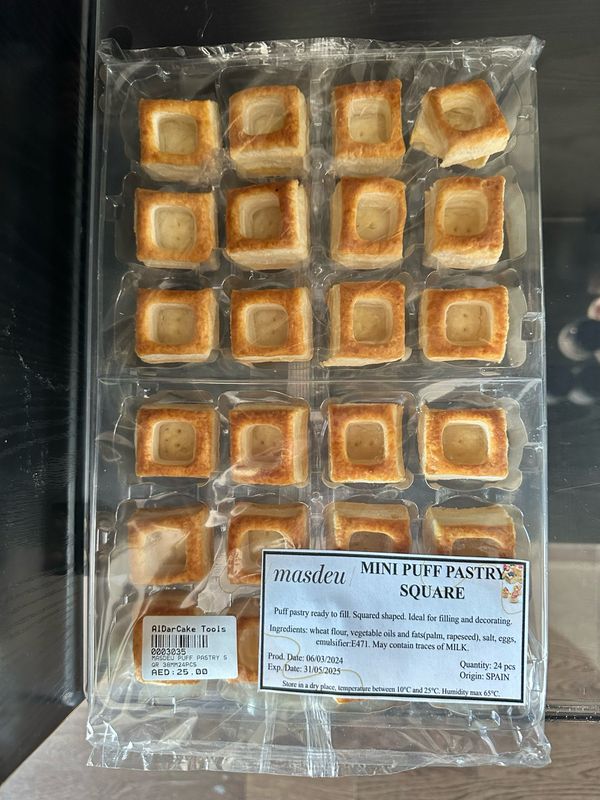 Mini Puff Pastry Square 24pcs