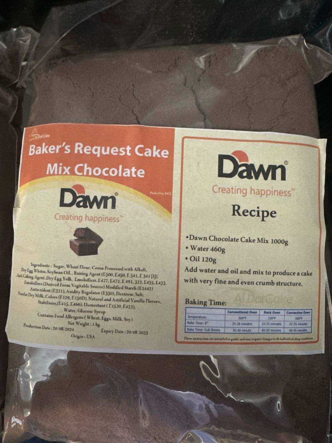 Dawn Chocolate Cake Mix