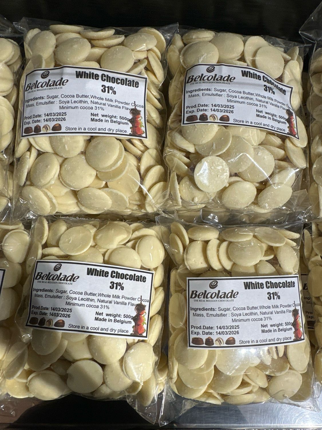 Belcolade White Chocolate 31% 500g